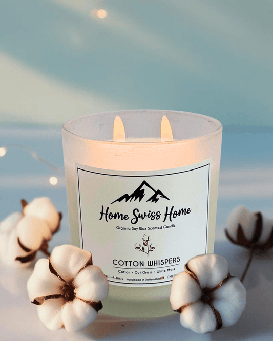 Cotton Whispers Scented Handmade Candle