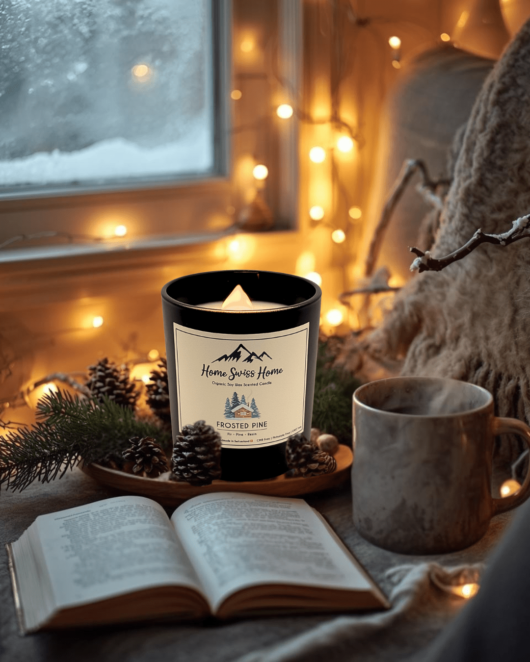 Frosted Pine Scented Handmade Candle