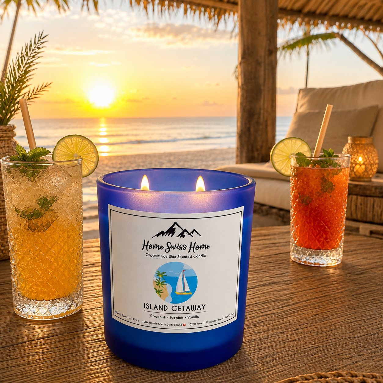 Island Getaway Scented Handmade Candle