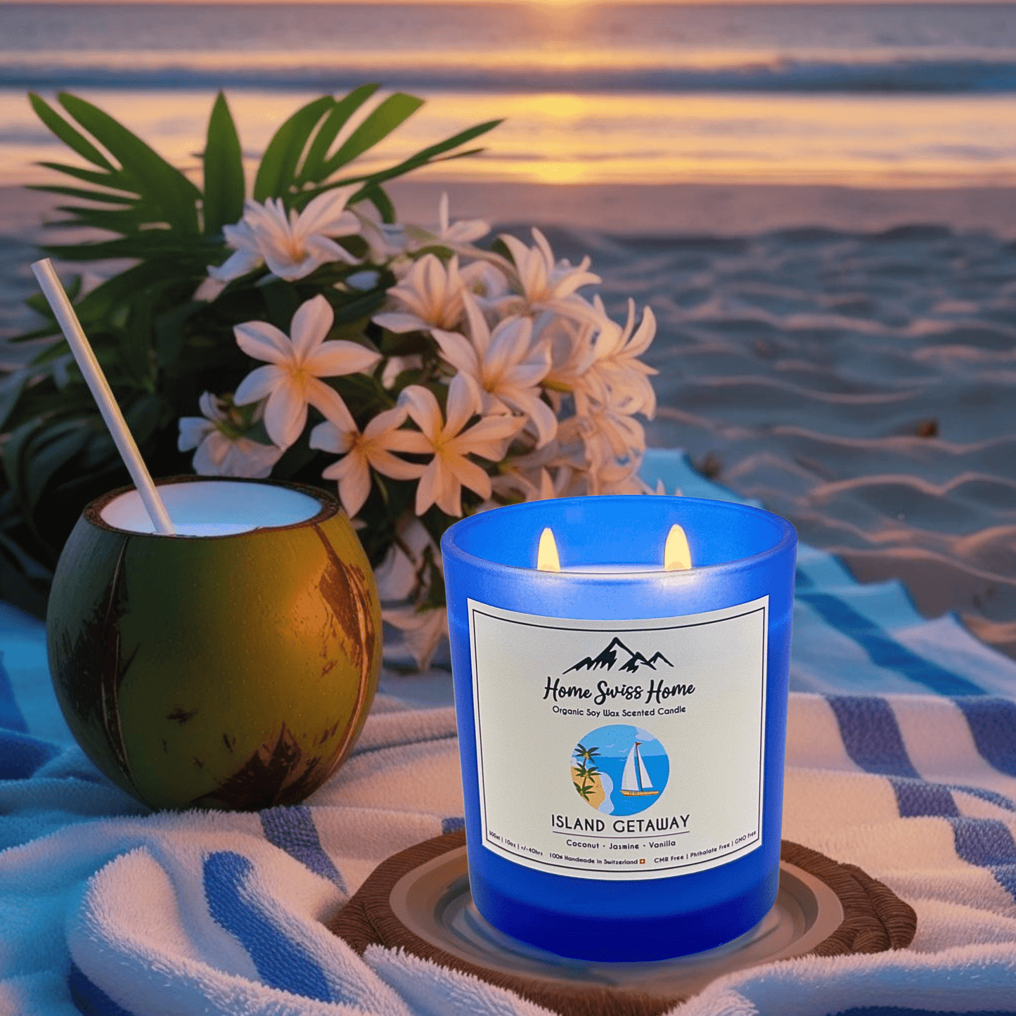 Island Getaway Scented Handmade Soy Candle